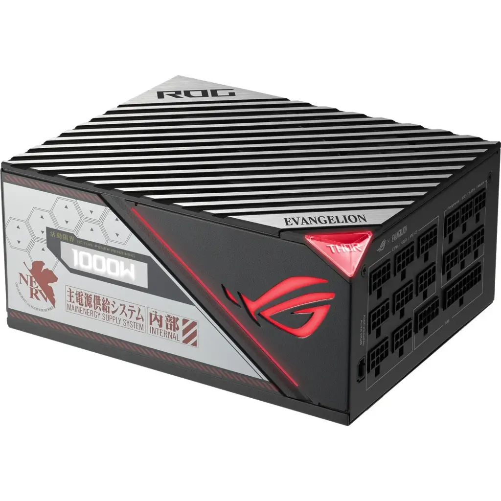 Asus ROG-THOR-1000P2-EVA-GAMING ROG Thor 1000W Platinum II EVA Edition Power Supply, Fully Modular, 80+ Platinum