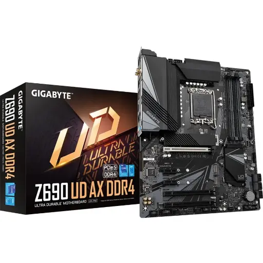 Gigabyte Gaming Desktop Motherboard Z690 UD AX DDR4 Gaming Desktop Motherboard - Intel Z690 Chipset, Socket LGA-1700, Intel Optane Memory Ready, ATX