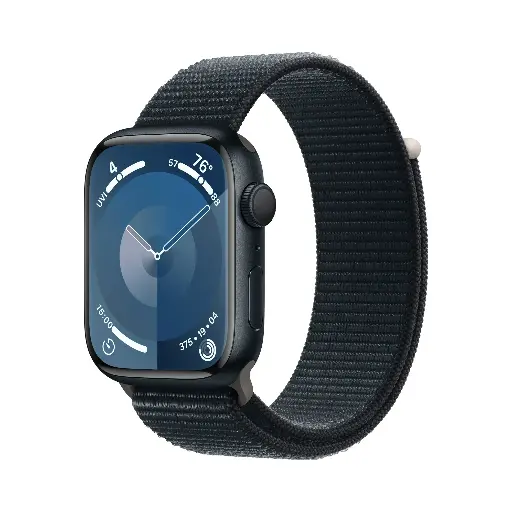 Apple Watch Series 9 [GPS 45mm] Smartwatch with Midnight Aluminum Case and Midnight Sport Loop. Fitness Tracker, ECG Apps, Always-On Retina Display, Water Resistant 