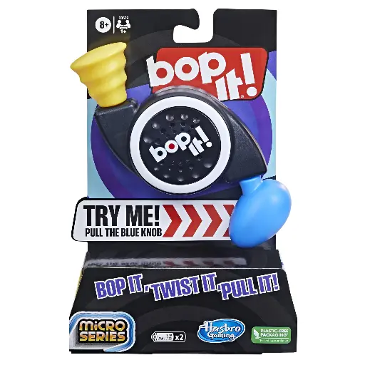 Bop It! Micro Series Electronic Game, Classic Gameplay in a Compact Size, Stocking Stuffers for Kids 