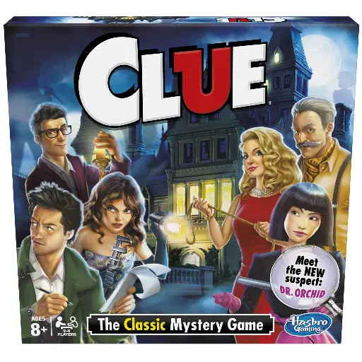 Clue Classic Mystery Board Game with Activity Sheet for Kids & Family, Family Games for 2-6 Players, Christmas Gifts for Kids, 8+
